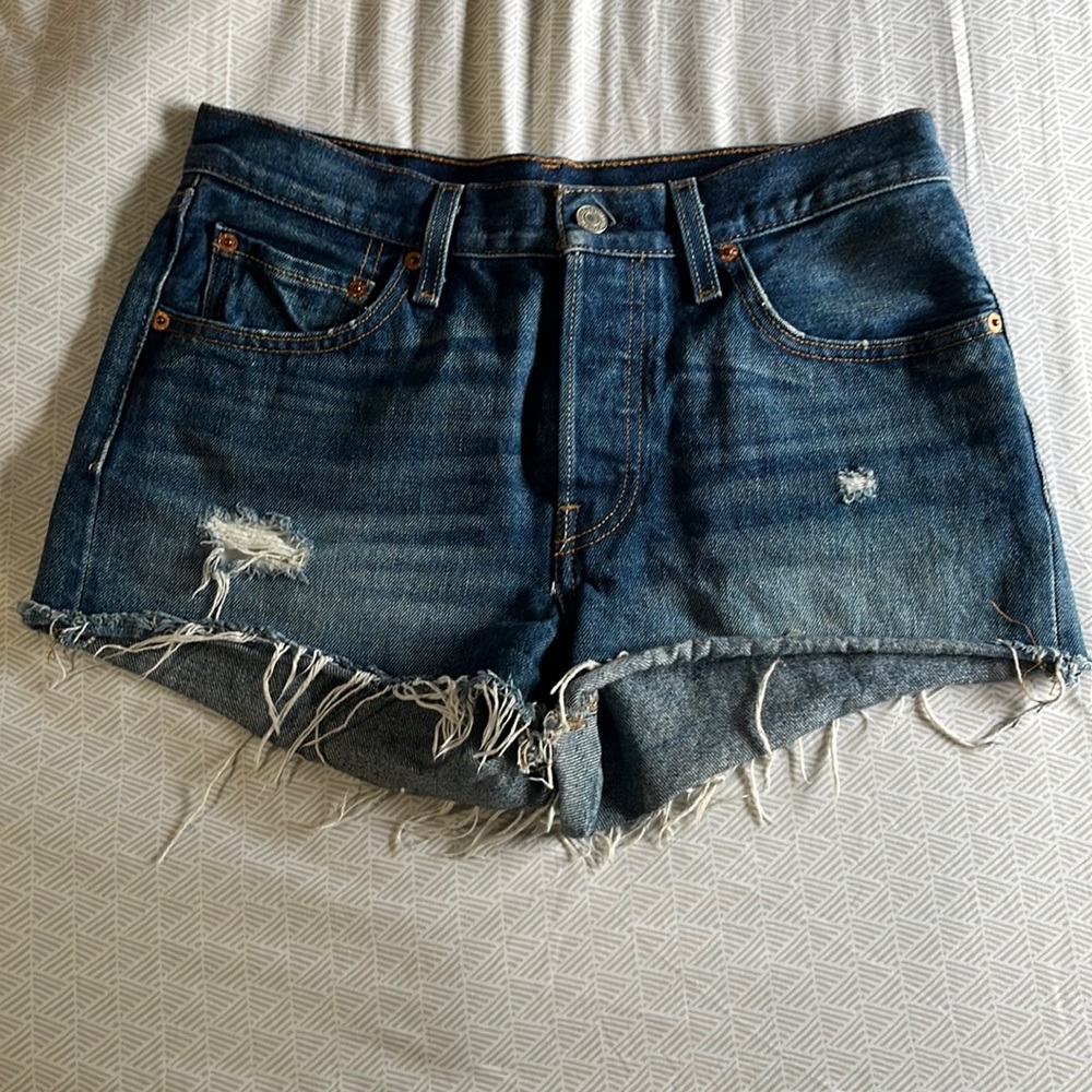 Rare blank red tab levis cutoff shorts